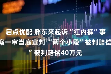 启点优配 胖东来起诉“红内裤”事件博主案一审当庭宣判 “两个小段”被判赔偿40万元