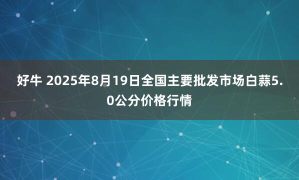 好牛 2025年8月19日全国主要批发市场白蒜5.0公分价格行情